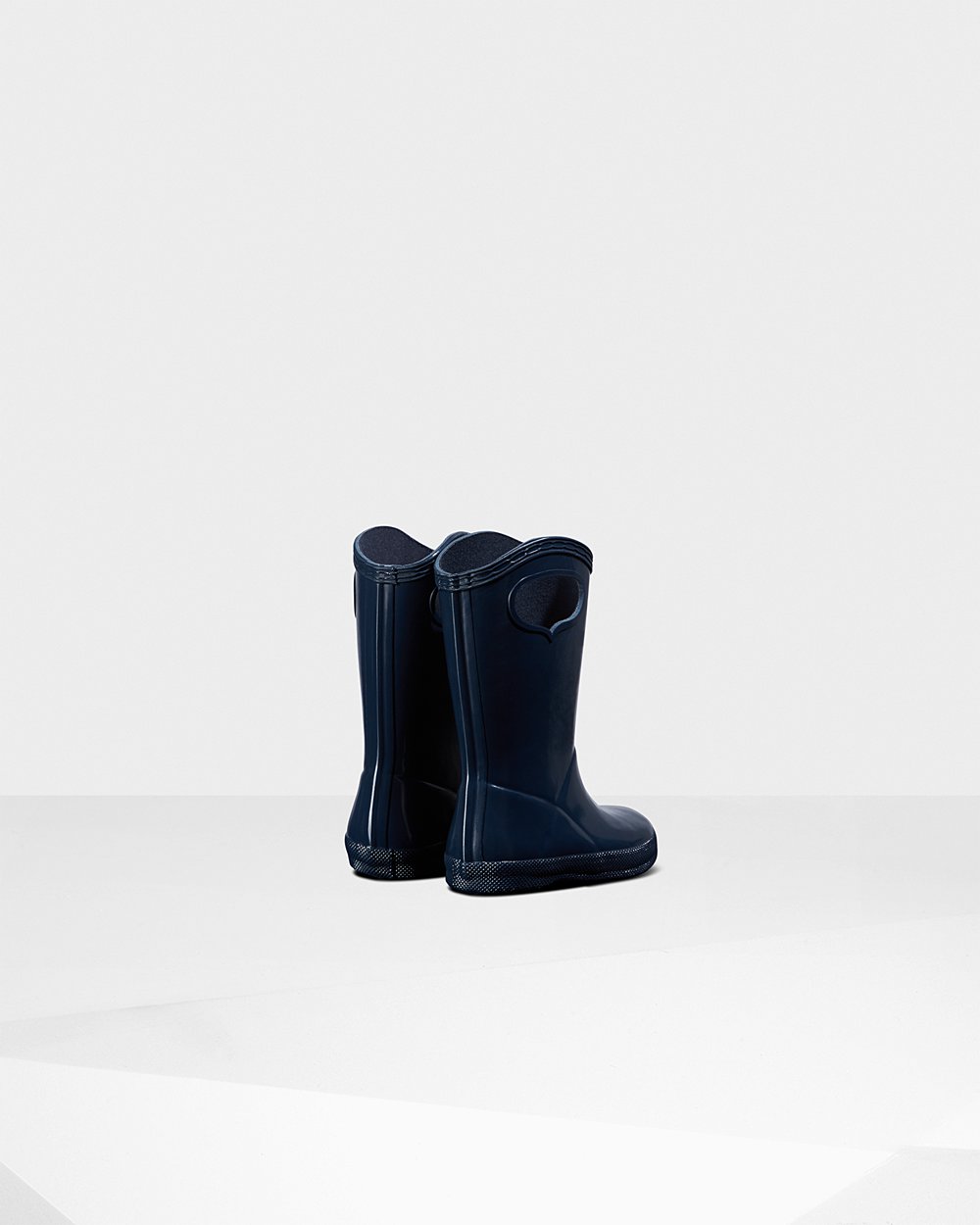 Hunter Niños Original First Classic Grab Handle Gloss - Botas de Lluvia Azul Marino - 426-AHQMJC